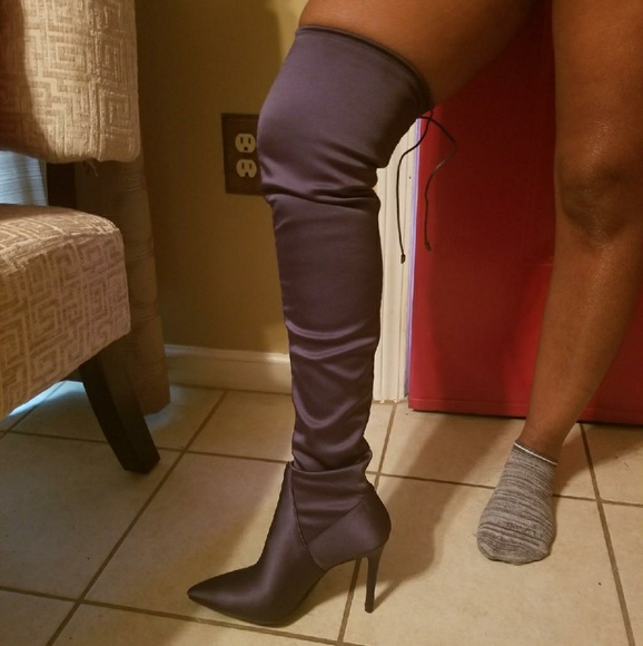 Jessica Simpson Sz 6.5 Over The Knee Satin Boots - Picture 8 of 8